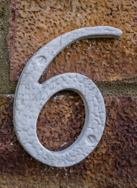 istock Written Wording in Distressed State Typography Found Number Six 6 956830380