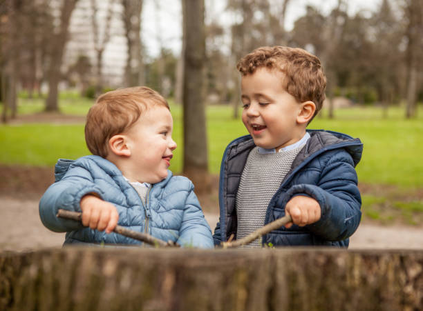 istock Brothers playing outdoors 956830628