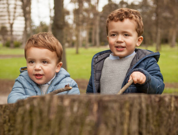 istock Brothers playing outdoors 956830664