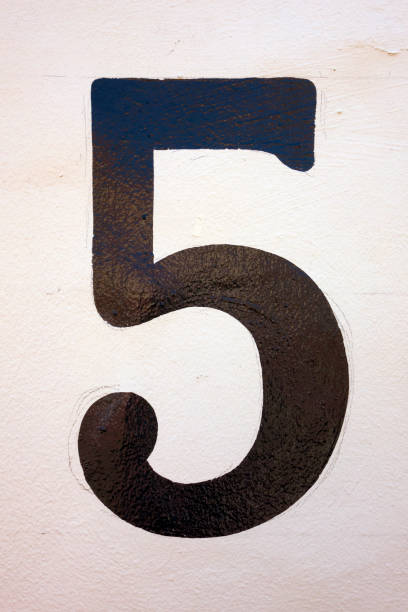 istock Written Wording in Distressed State Typography Found Number Five 5 956830908