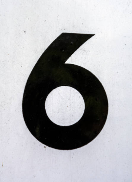 istock Written Wording in Distressed State Typography Found Number Six 6 956831478