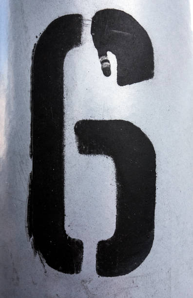istock Written Wording in Distressed State Typography Found Number Six 6 956834862