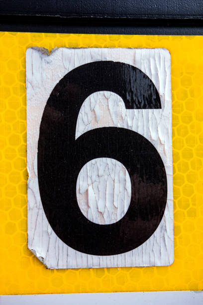istock Written Wording in Distressed State Typography Found Number Six 6 956835684
