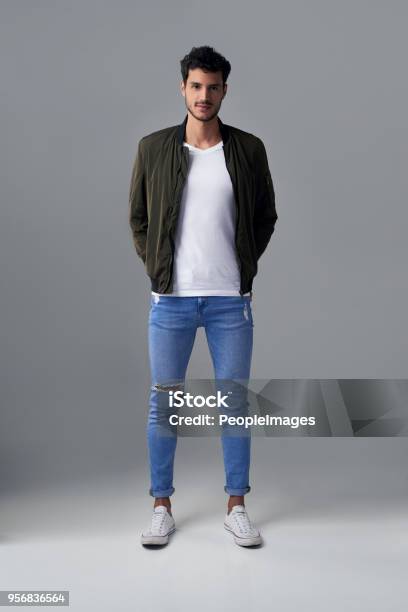 Confidence Sure Looks Good On Him Stock Photo - Download Image Now - Men, Fashion Model, Full Length