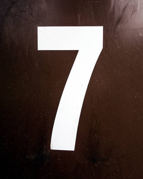 istock Written Wording in Distressed State Typography Found Number 7 Seven 956836758