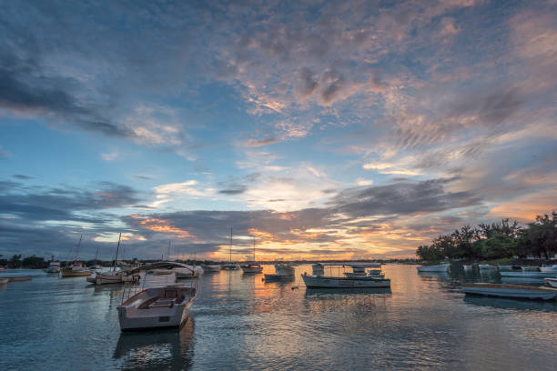 istock Sunset at the Grand Baye beach 956839574