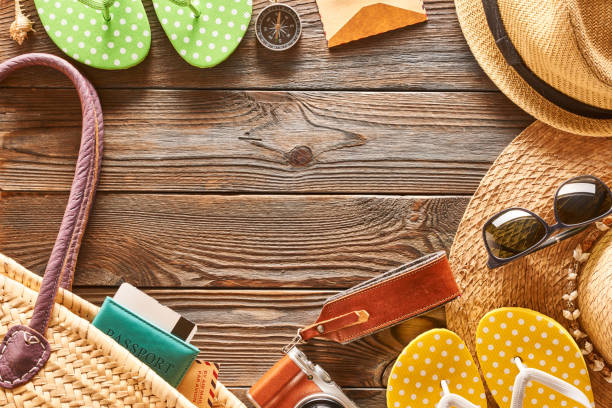 istock Travel and beach items still life 956840710