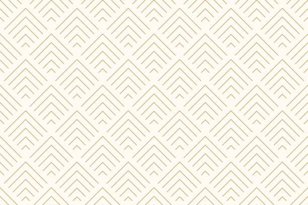 패턴 완벽 한 추상 배�경 쉐 브 론 골드 색과 선 형상 선 벡터입니다. - wallpaper pattern wallpaper backgrounds elegance stock illustrations