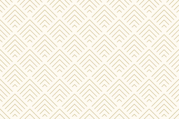 ilustrações de stock, clip art, desenhos animados e ícones de pattern seamless abstract background chevron gold color and line. geometric line vector. - luxo