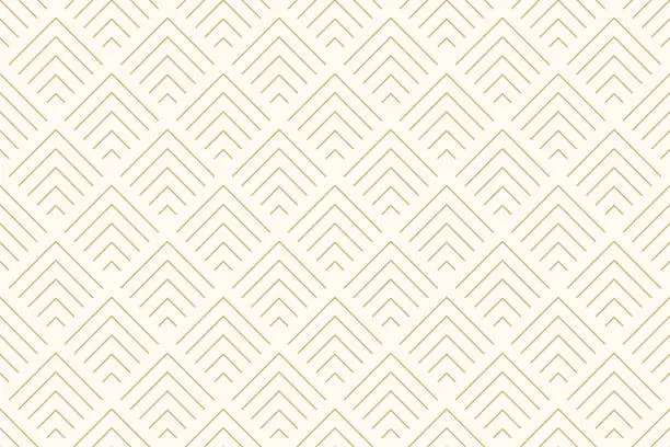Vector illustration of Pattern seamless abstract background chevron gold color and line. Geometric line vector.