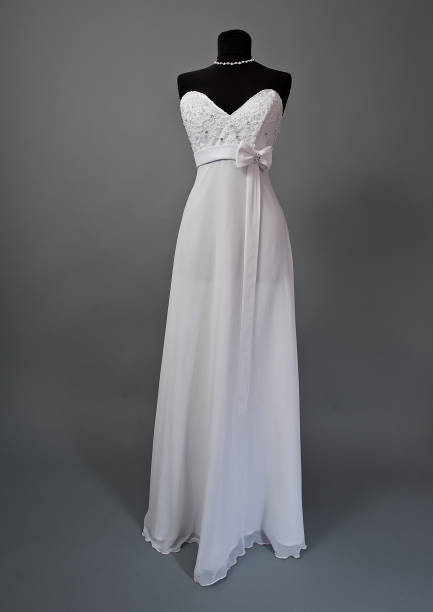 istock White Wedding dress on a mannequin 956840966