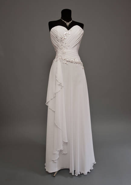 istock White Wedding dress on a mannequin 956840992