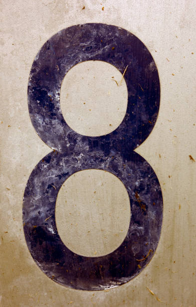 istock Written Wording in Distressed State Typography Found Number Eight 8 956841682