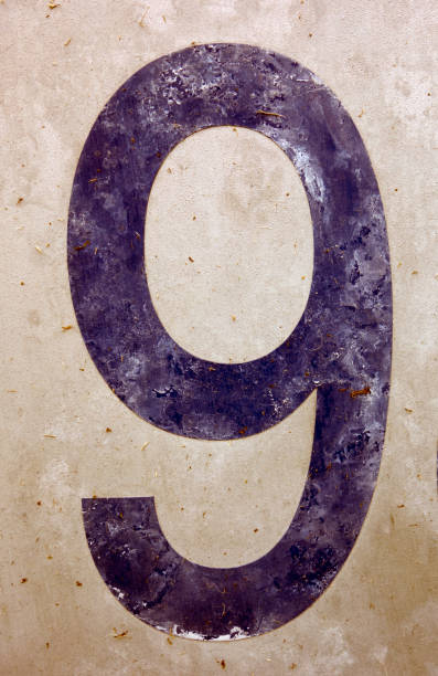 istock Written Wording in Distressed State Typography Found Number Nine 9 956844610