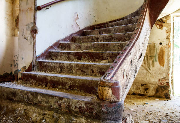 istock old staircase in an abandoned house 956845812