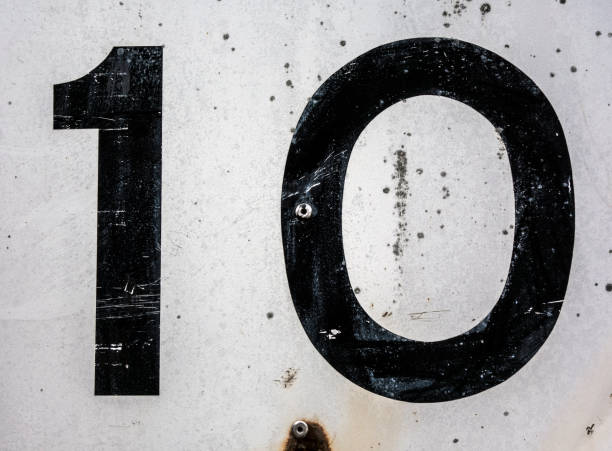 istock Written Wording in Distressed State Typography Found Number 10 Ten 956848886