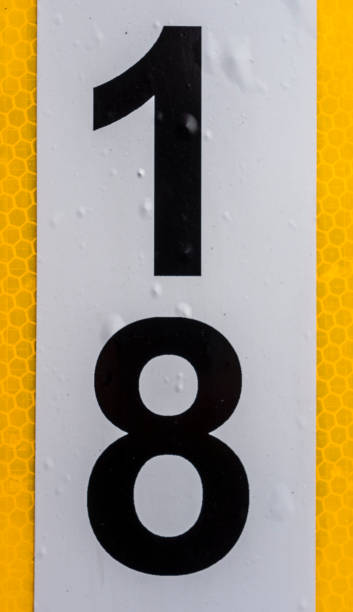 istock Written Wording in Distressed State Typography Found Number 18 Eighteen 956851006