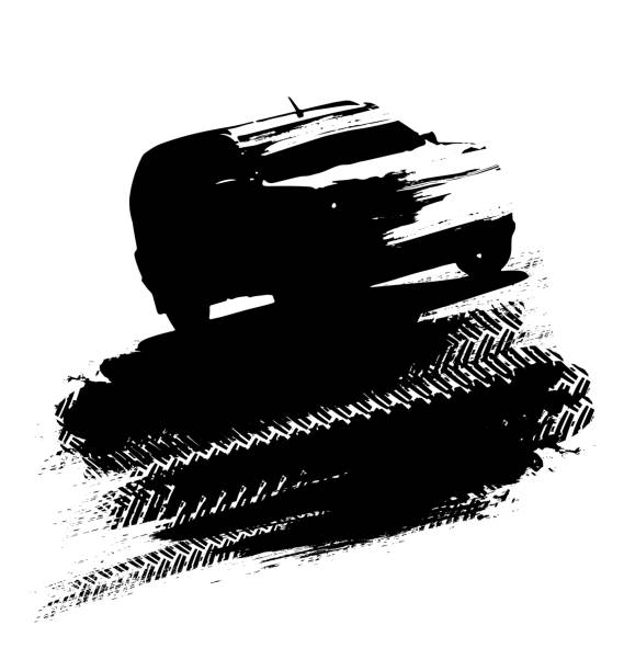 illustrations, cliparts, dessins animés et icônes de élément de la voiture tout terrain - sports utility vehicle 4x4 car mud