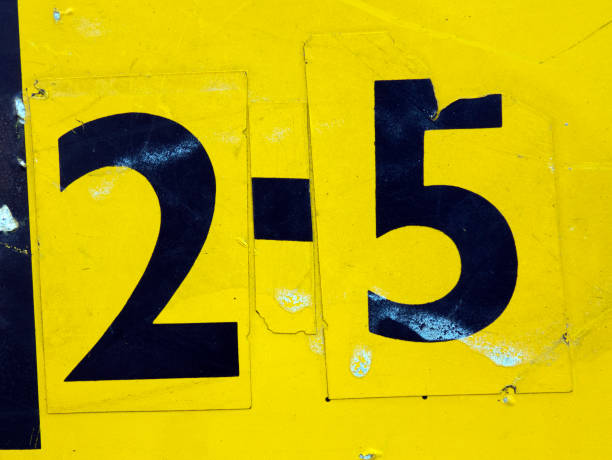 istock Written Wording in Distressed State Typography Found Number Twenty Five 25 956854446