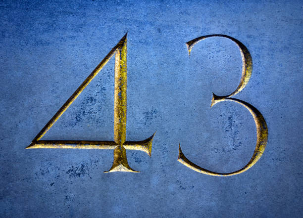 istock Written Wording in Distressed State Typography Found Number Forty Three 43 956855080