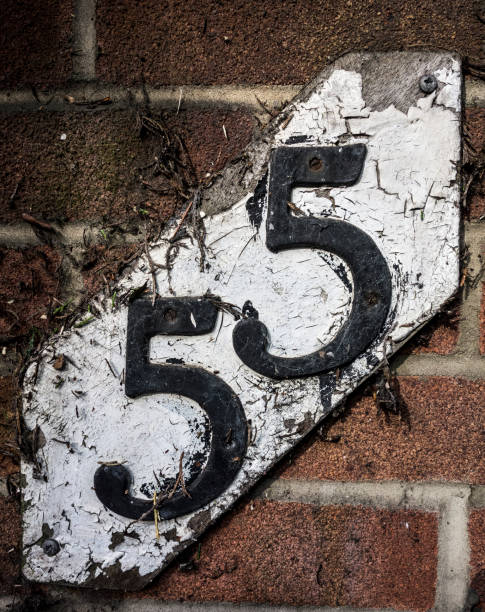 istock Written Wording in Distressed State Typography Found Number Fifty Five 55 956856194