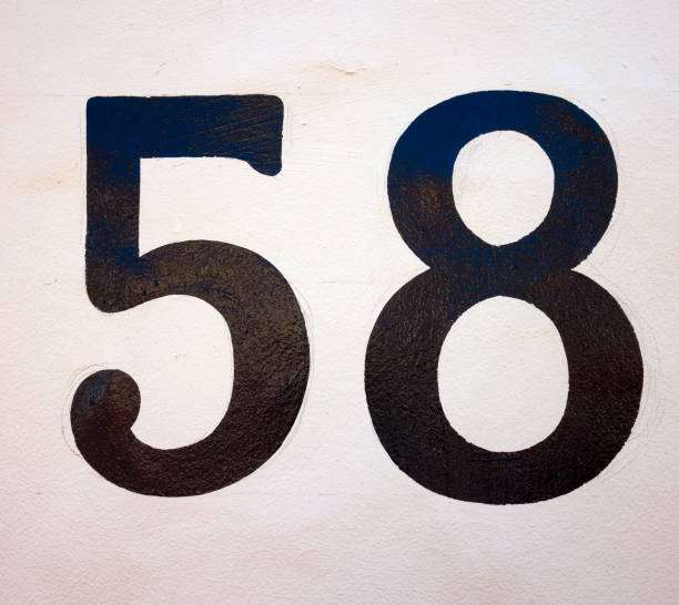 istock Written Wording in Distressed State Typography Found Number Fifty Eight 58 956856624