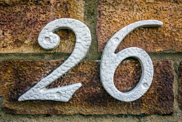 istock Written Wording in Distressed State Typography Found Number 26 Twenty Six 956860082