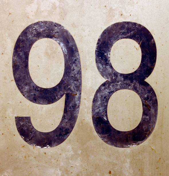 istock Written Wording in Distressed State Typography Found Number Ninty Eight 98 956860750