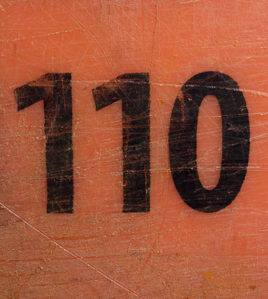 istock Written Wording in Distressed State Typography Found Number 110 One Hundred and Ten 956860936