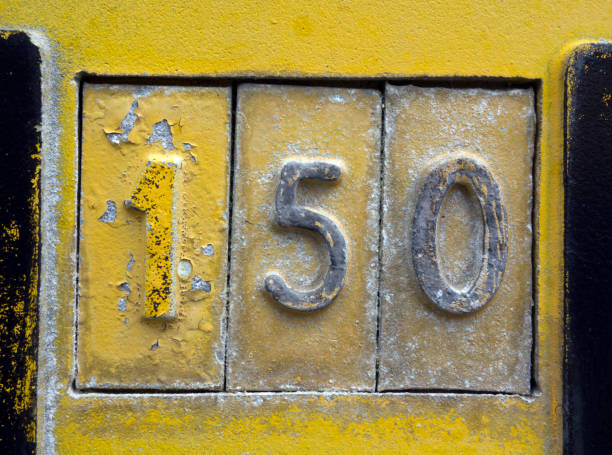 istock Written Wording in Distressed State Typography Found Number 150 One Hundred Fifty 956862114