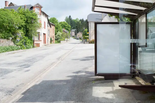 outdoors busstop or kiosk abri mockup