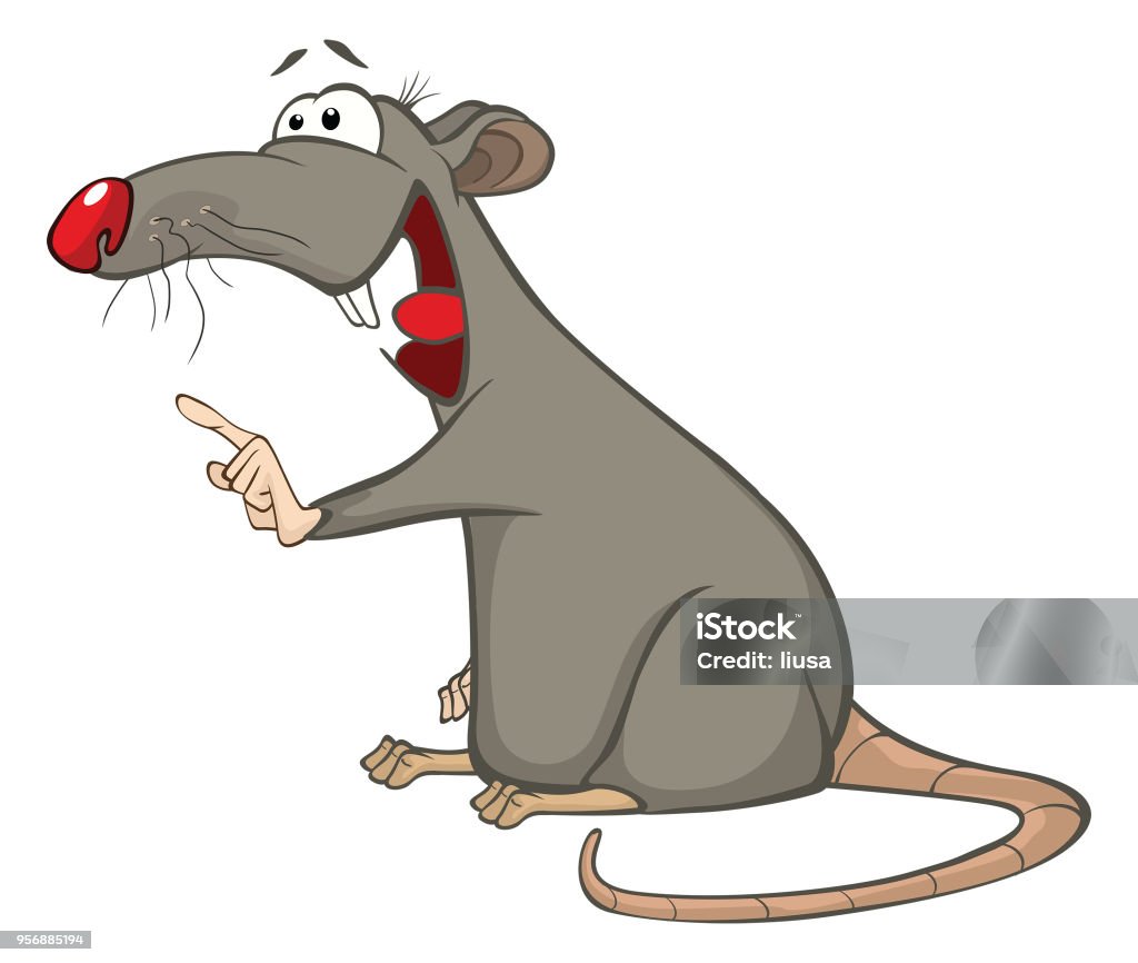 Illustration Of Cute Rat Cartoon Character Stock Illustration ...