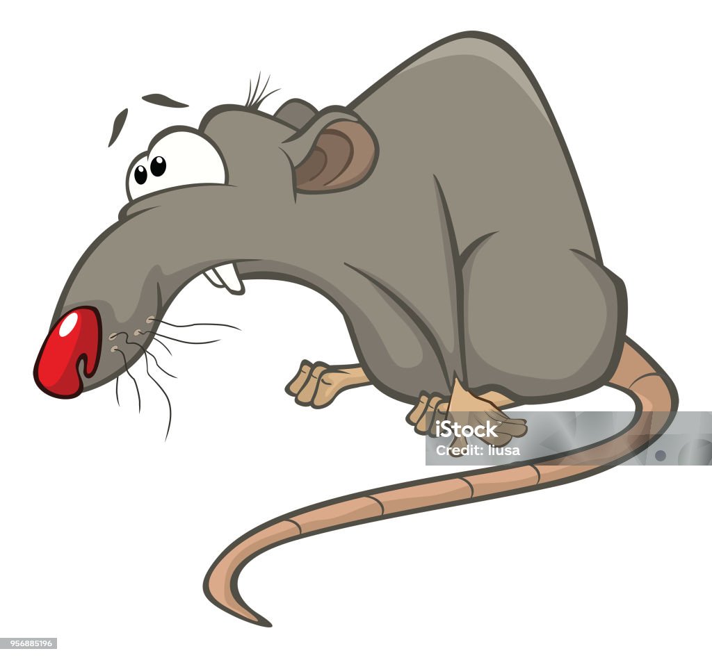 Illustration Of Cute Rat Cartoon Character Stock Illustration ...