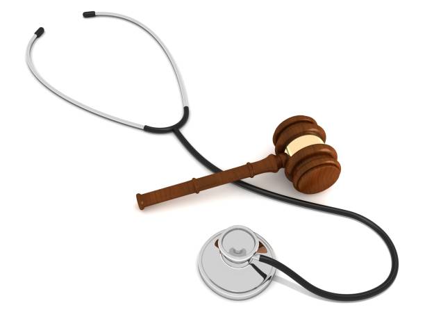 stethoscope medical law gavel