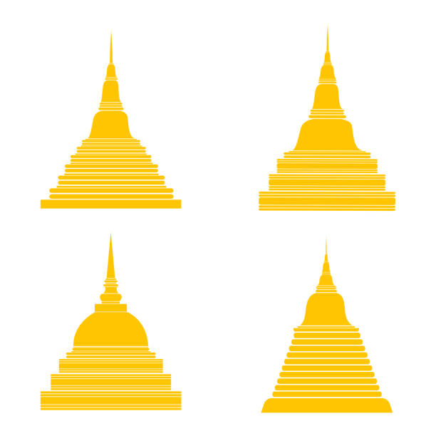 Vector general pagoda symbol Vector general pagoda symbol - Illustration thailand pagoda stock illustrations