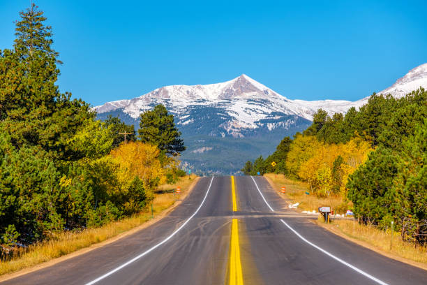 istock Highway at autumn in Colorado, USA. 956897028