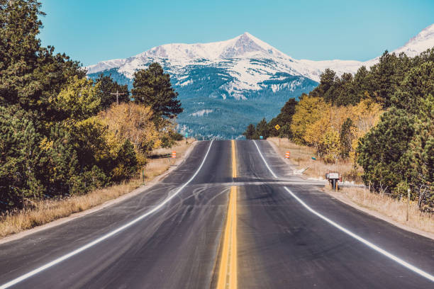 istock Highway at autumn in Colorado, USA. 956897062
