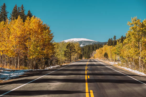 istock Highway at autumn in Colorado, USA. 956897068