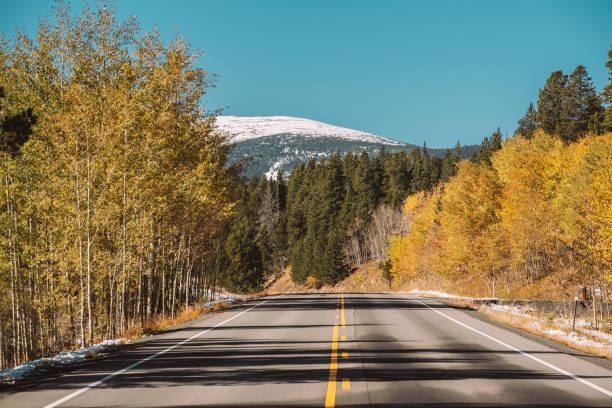 istock Highway at autumn in Colorado, USA. 956897082