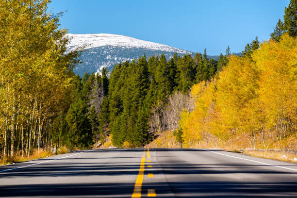 istock Highway at autumn in Colorado, USA. 956897136