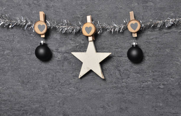 istock Shale board with Christmas decoration as background 956898014