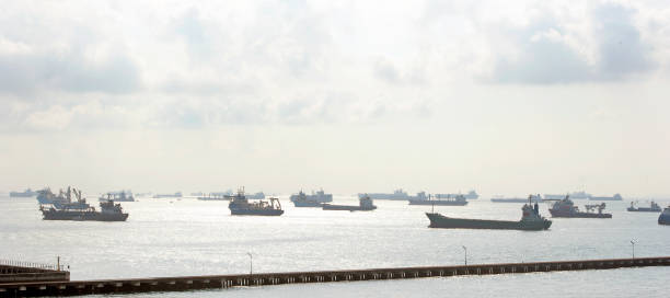 istock Singapore ship sunset, Singapore, Malaysia 956901928