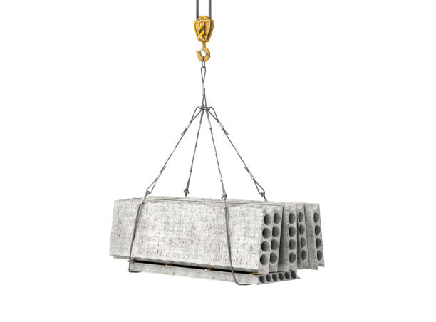 istock reinforced concrete block on the crane 3d illustration 956923690