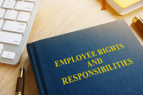 istock Book with title Employee rights and responsibilities. 956925990