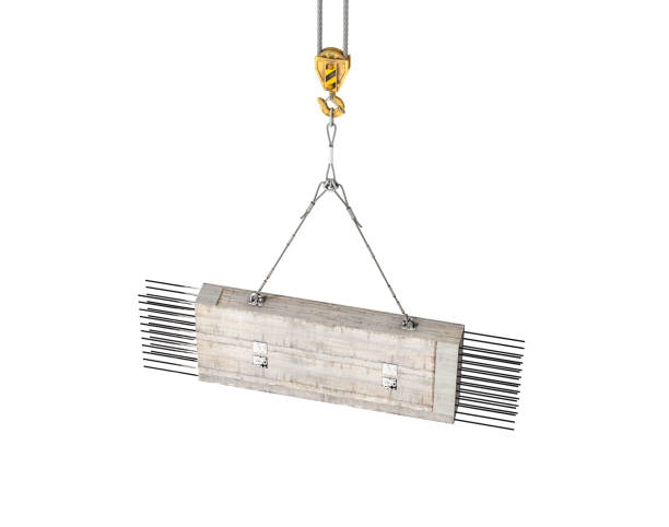 istock reinforced concrete block on the crane 3d illustration 956931360