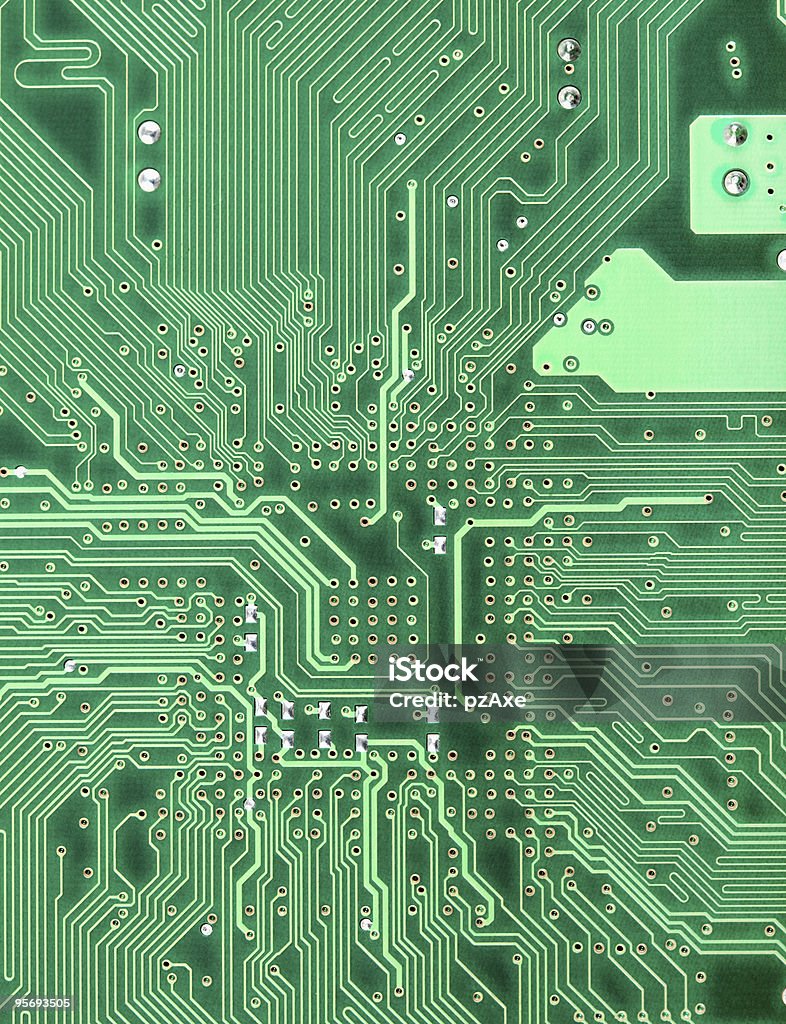 Hintergrund von grünen Schaltkreis Nahaufnahme - Lizenzfrei Computerchip Stock-Foto