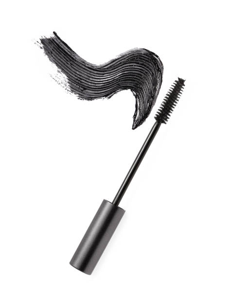 istock Black mascara brush stroke with applicator brush 956942884