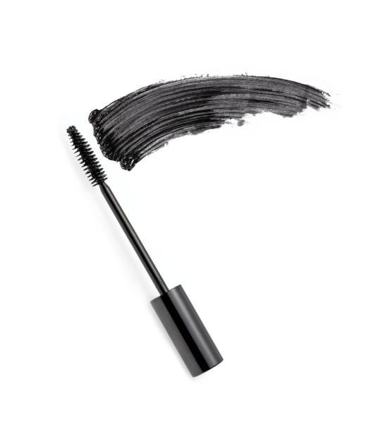 istock Black mascara brush stroke with applicator brush 956943508