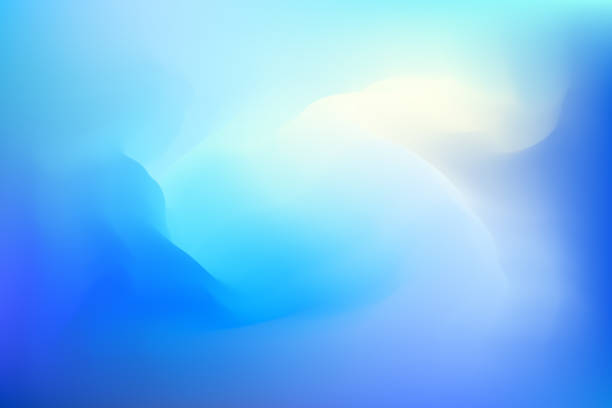 ilustrações de stock, clip art, desenhos animados e ícones de abstract blue dreamy background - nobody wave blue backgrounds