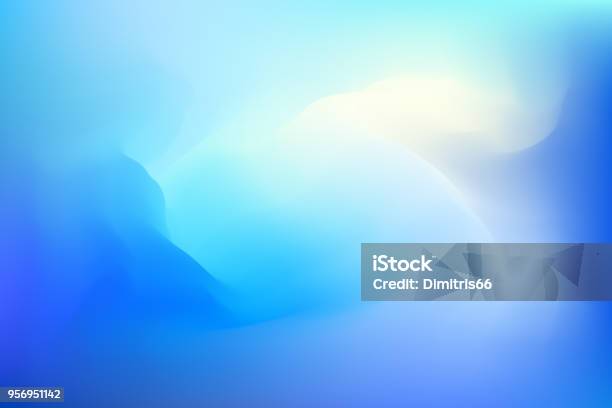 Abstract Blue Dreamy Background Stock Illustration - Download Image Now - Backgrounds, Abstract, Blue